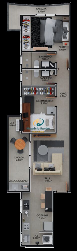 Apartamento à venda com 2 quartos, 68m² - Foto 16