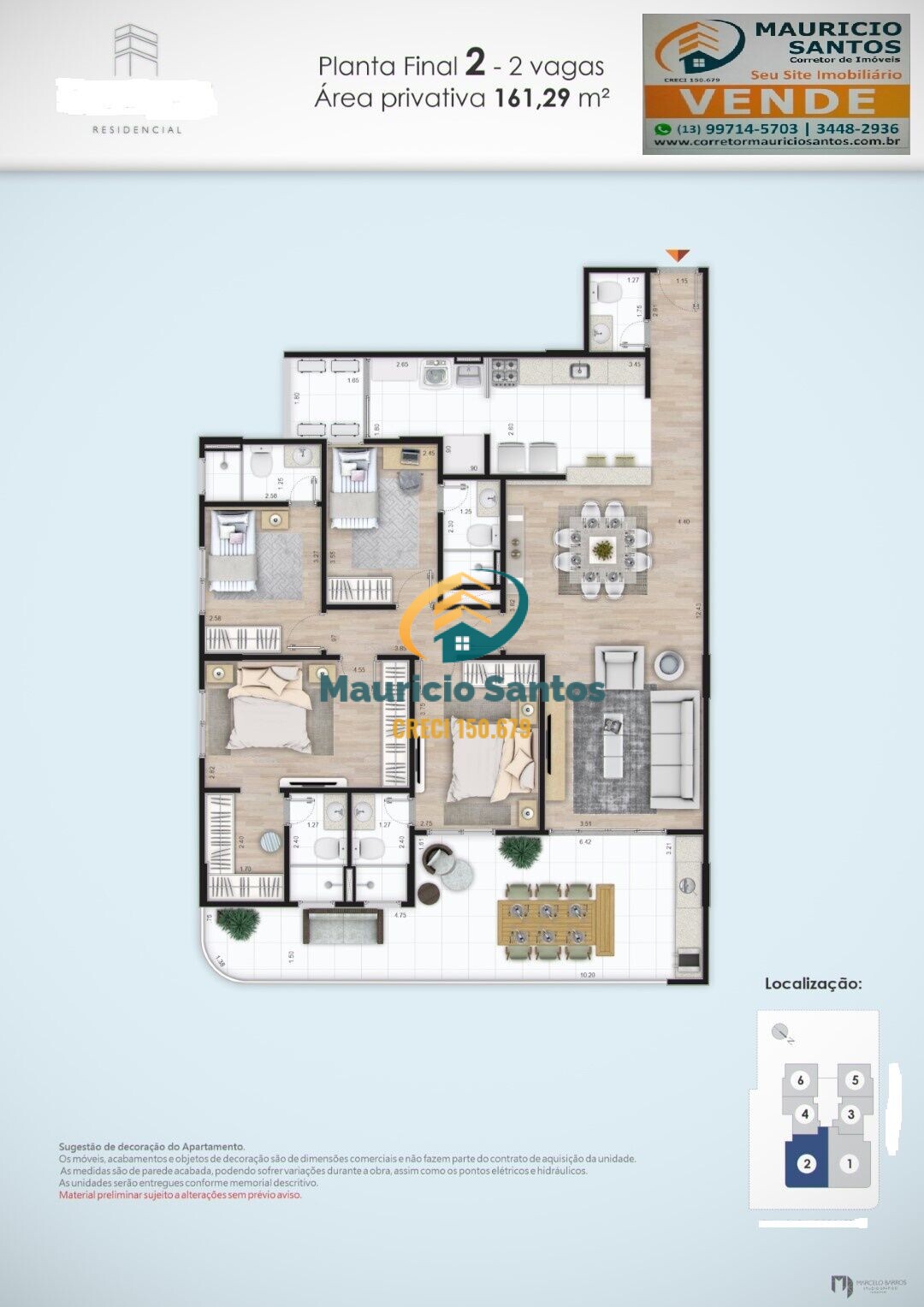 Apartamento à venda com 4 quartos, 161m² - Foto 3