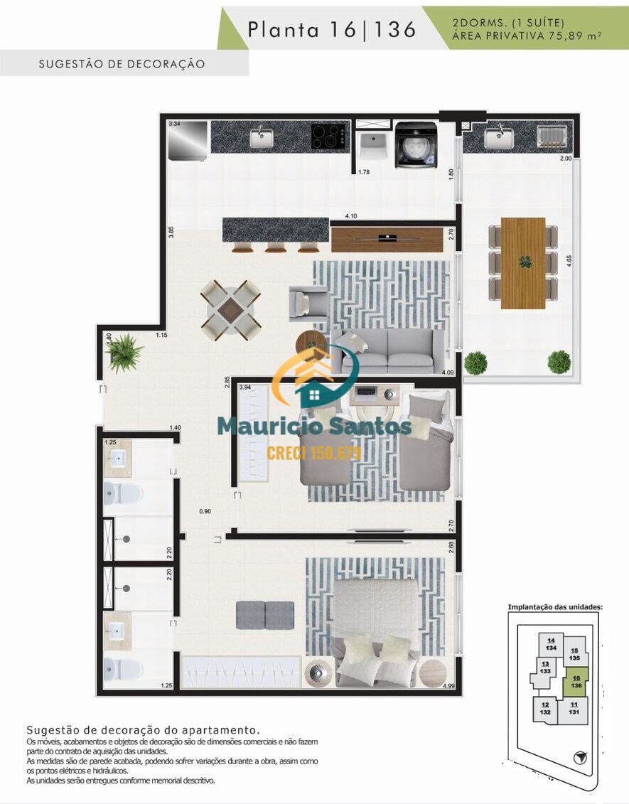 Apartamento à venda com 2 quartos, 75m² - Foto 8