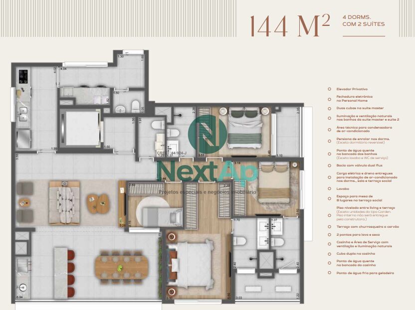 Apartamento à venda com 4 quartos, 221m² - Foto 40