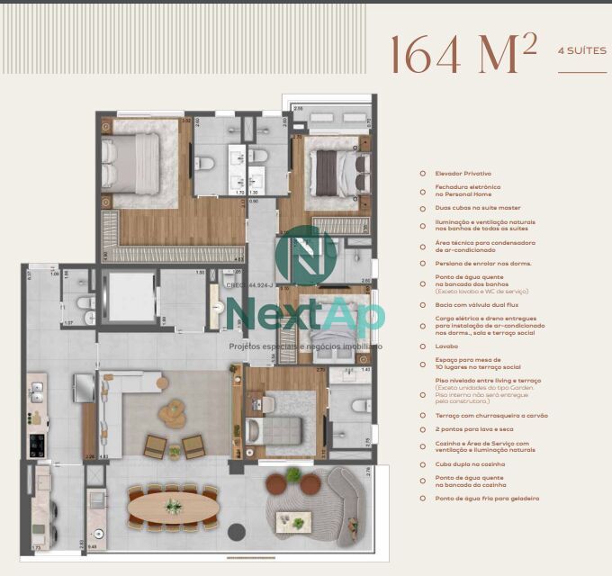 Apartamento à venda com 4 quartos, 221m² - Foto 39