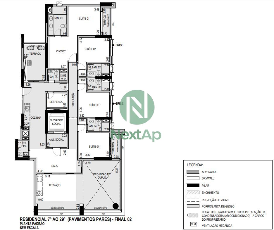 Apartamento à venda com 4 quartos, 205m² - Foto 22