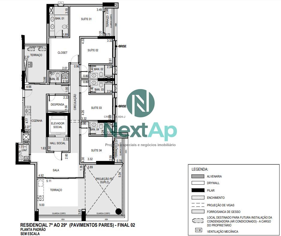 Apartamento à venda com 4 quartos, 205m² - Foto 22