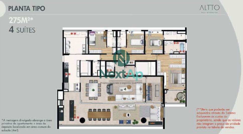 Apartamento à venda com 4 quartos, 275m² - Foto 49