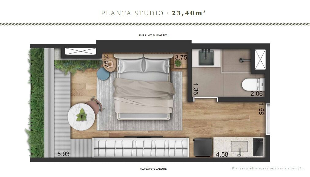 Apartamento, 1 quarto, 23 m² - Foto 10