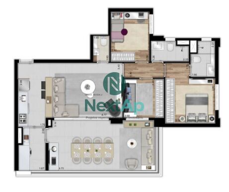 Apartamento à venda com 2 quartos, 96m² - Foto 37