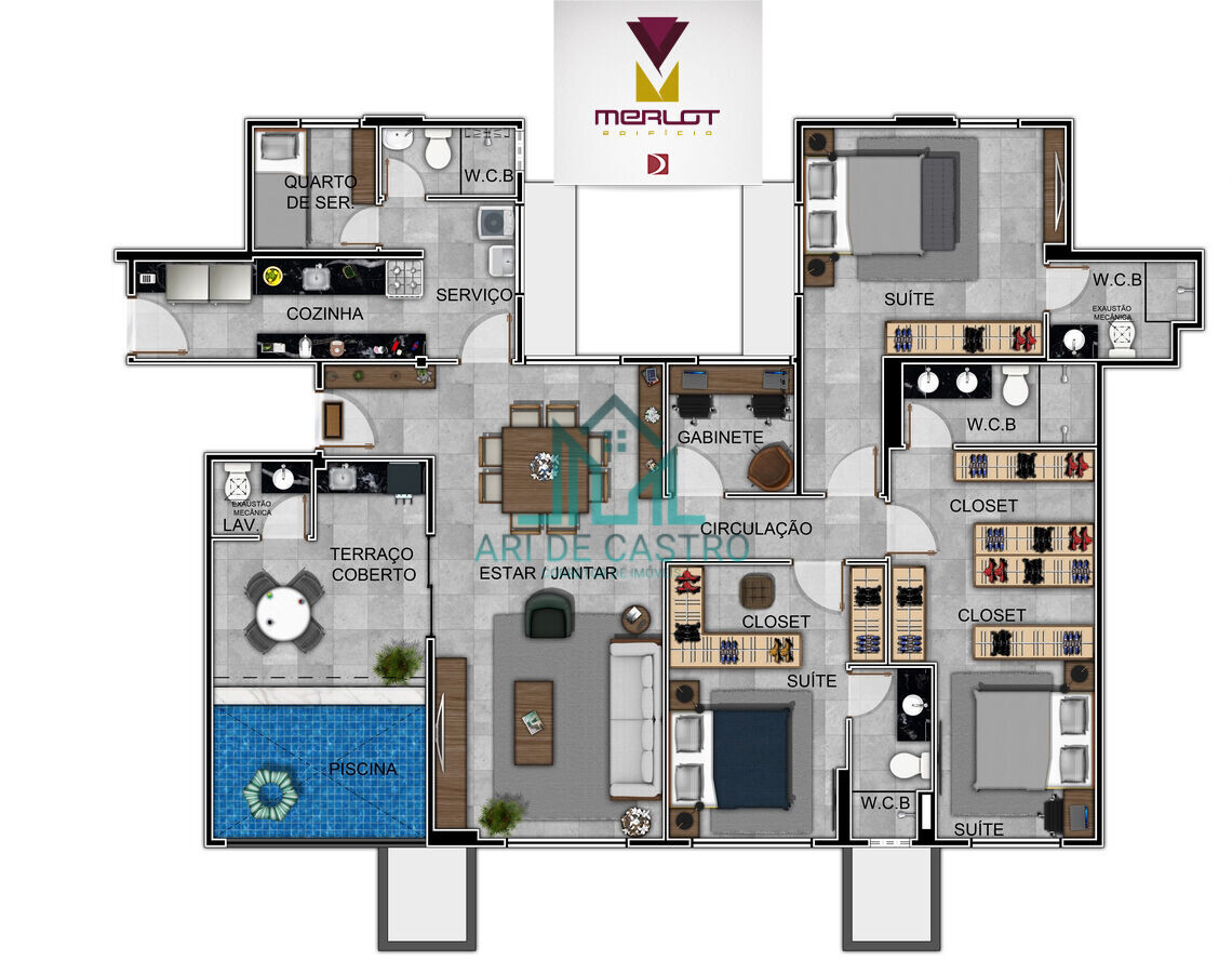 Apartamento à venda com 3 quartos, 119m² - Foto 41