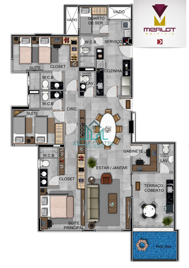 Apartamento à venda com 3 quartos, 119m² - Foto 42