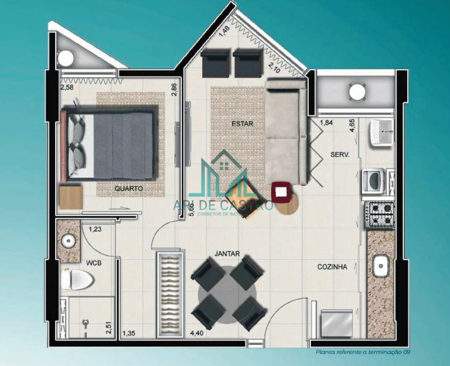 Apartamento à venda com 3 quartos, 63m² - Foto 12