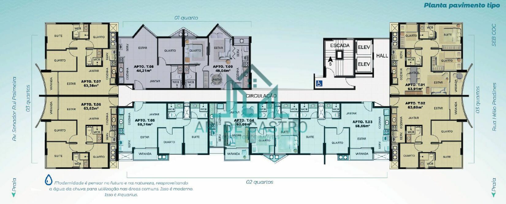 Apartamento à venda com 3 quartos, 63m² - Foto 16