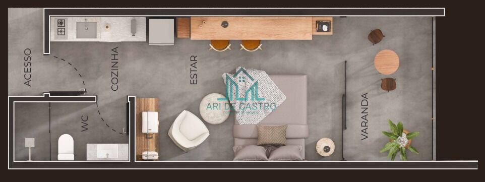 Apartamento à venda com 1 quarto, 36m² - Foto 19