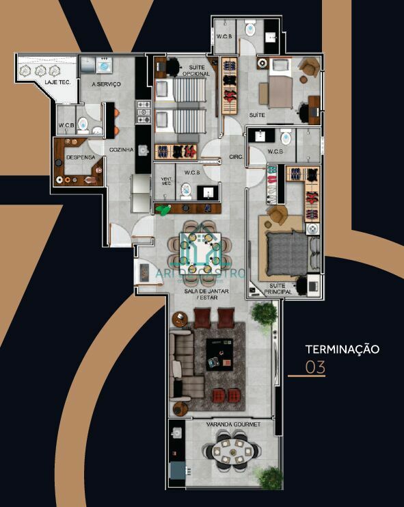 Apartamento à venda com 3 quartos, 118m² - Foto 42