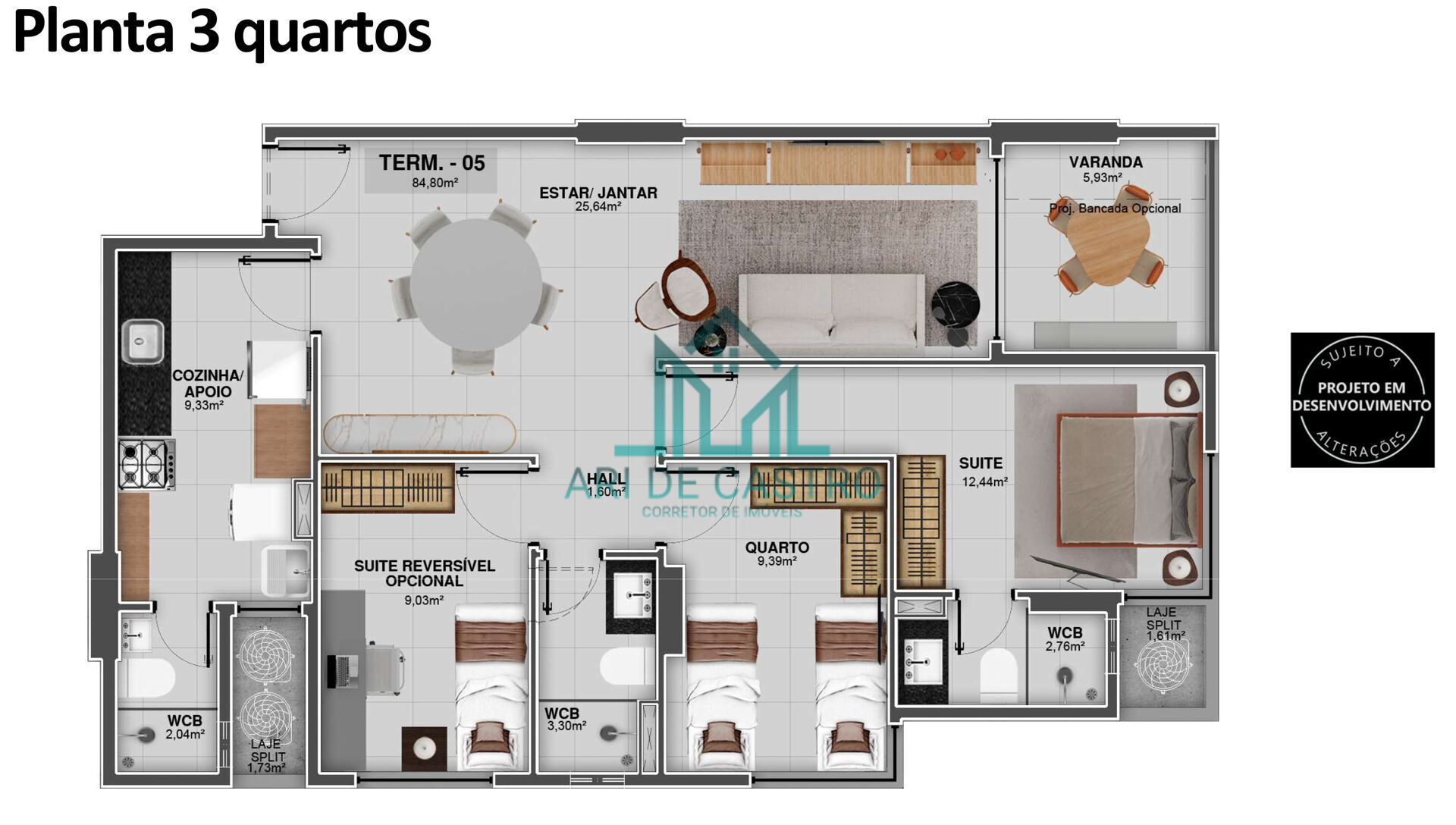 Apartamento à venda com 3 quartos, 84m² - Foto 30