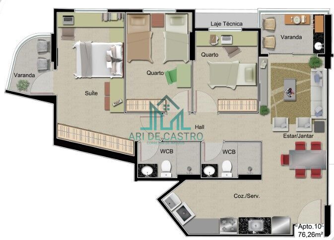 Apartamento à venda com 1 quarto, 37m² - Foto 11