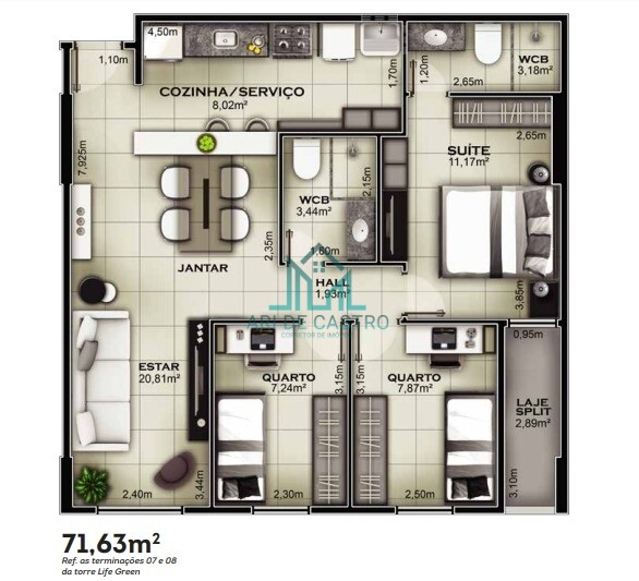 Apartamento à venda com 3 quartos, 71m² - Foto 16