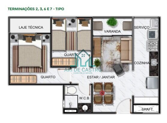 Apartamento à venda com 2 quartos, 51m² - Foto 21