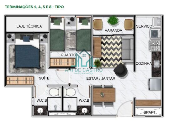 Apartamento à venda com 2 quartos, 51m² - Foto 20