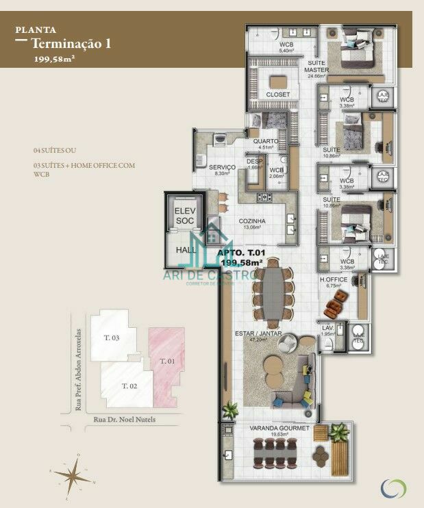 Apartamento à venda com 4 quartos, 199m² - Foto 21