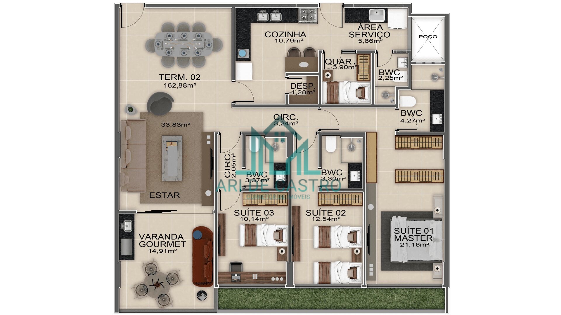 Apartamento à venda com 3 quartos, 156m² - Foto 40