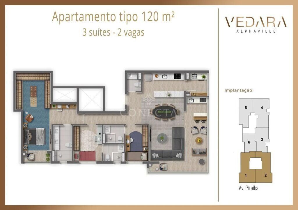 Apartamento, 2 quartos, 120 m² - Foto 1