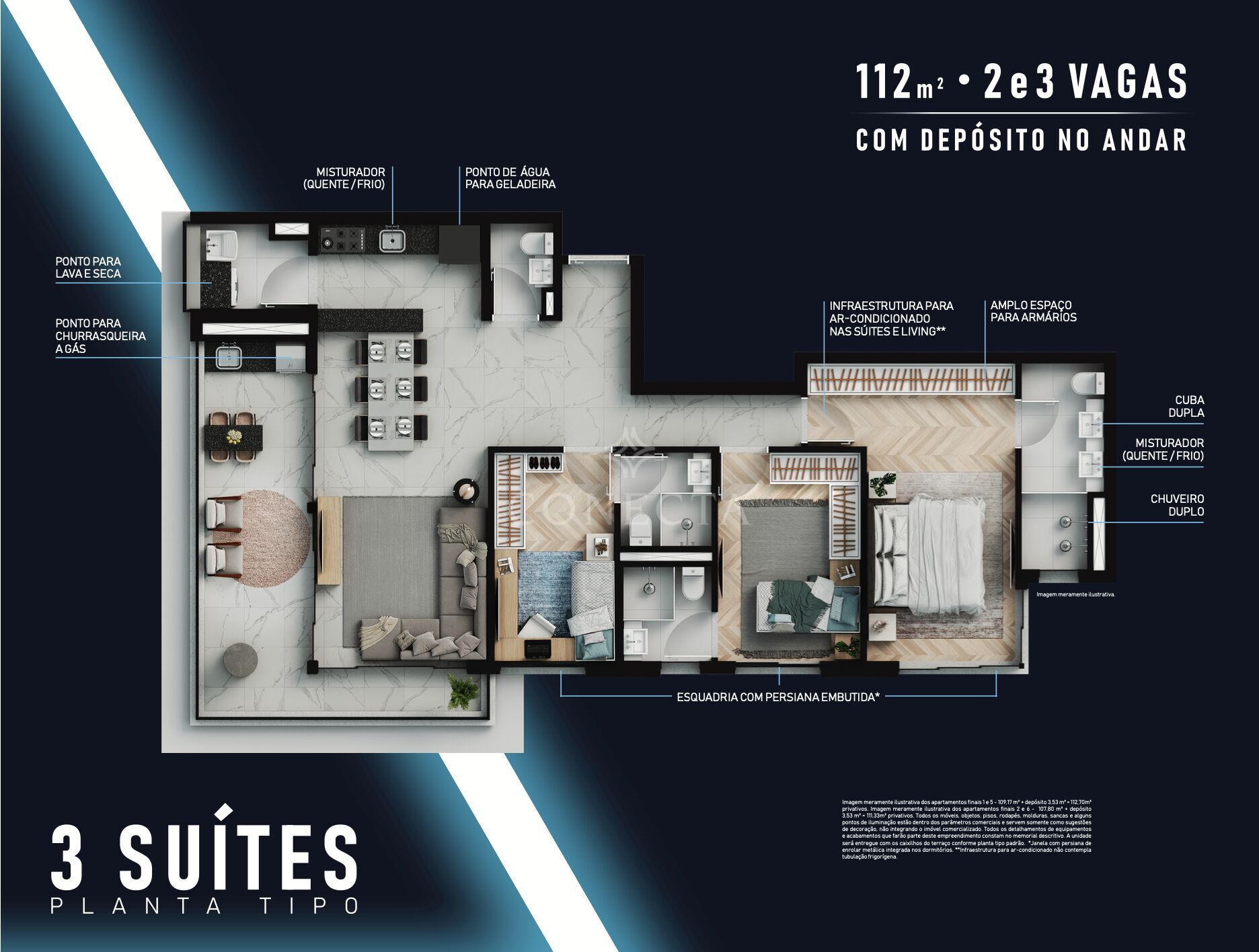 Apartamento, 3 quartos, 109 m² - Foto 2