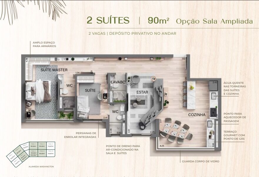 Apartamento, 2 quartos, 90 m² - Foto 6