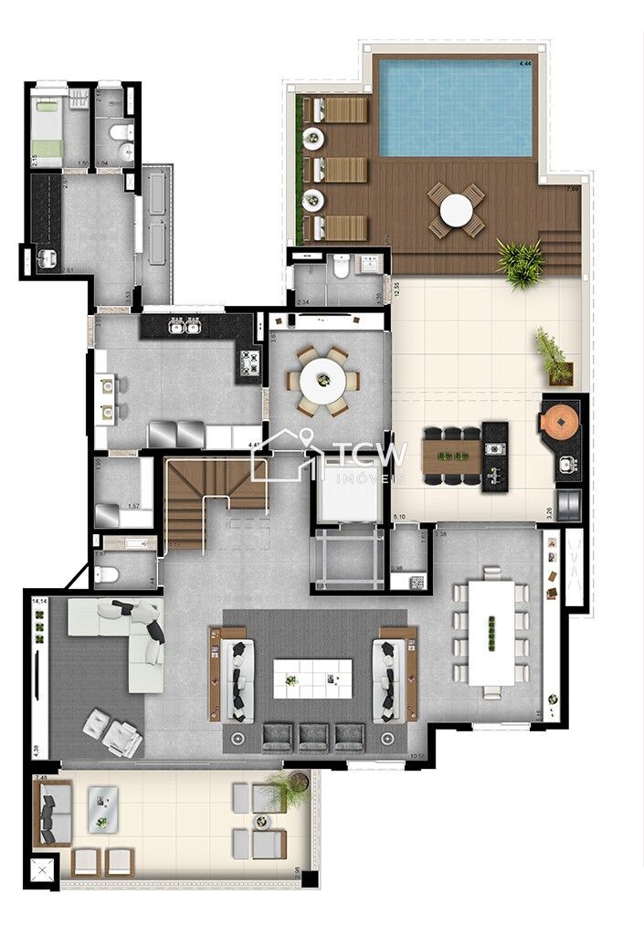 Cobertura, 4 quartos, 454 m² - Foto 5