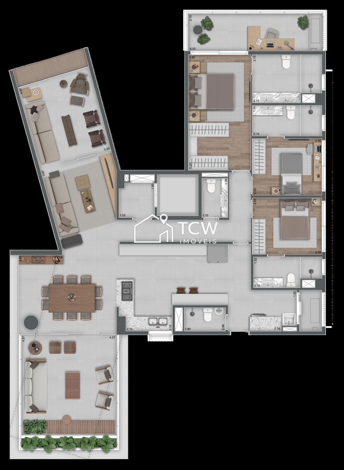 Apartamento, 3 quartos, 185 m² - Foto 29
