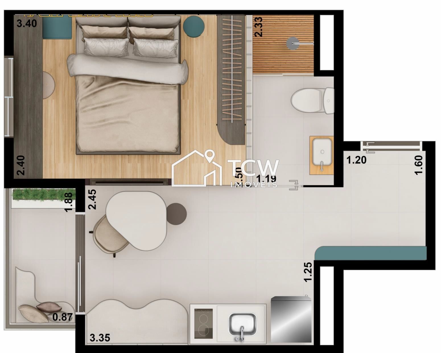 Apartamento, 1 quarto, 20 m² - Foto 22