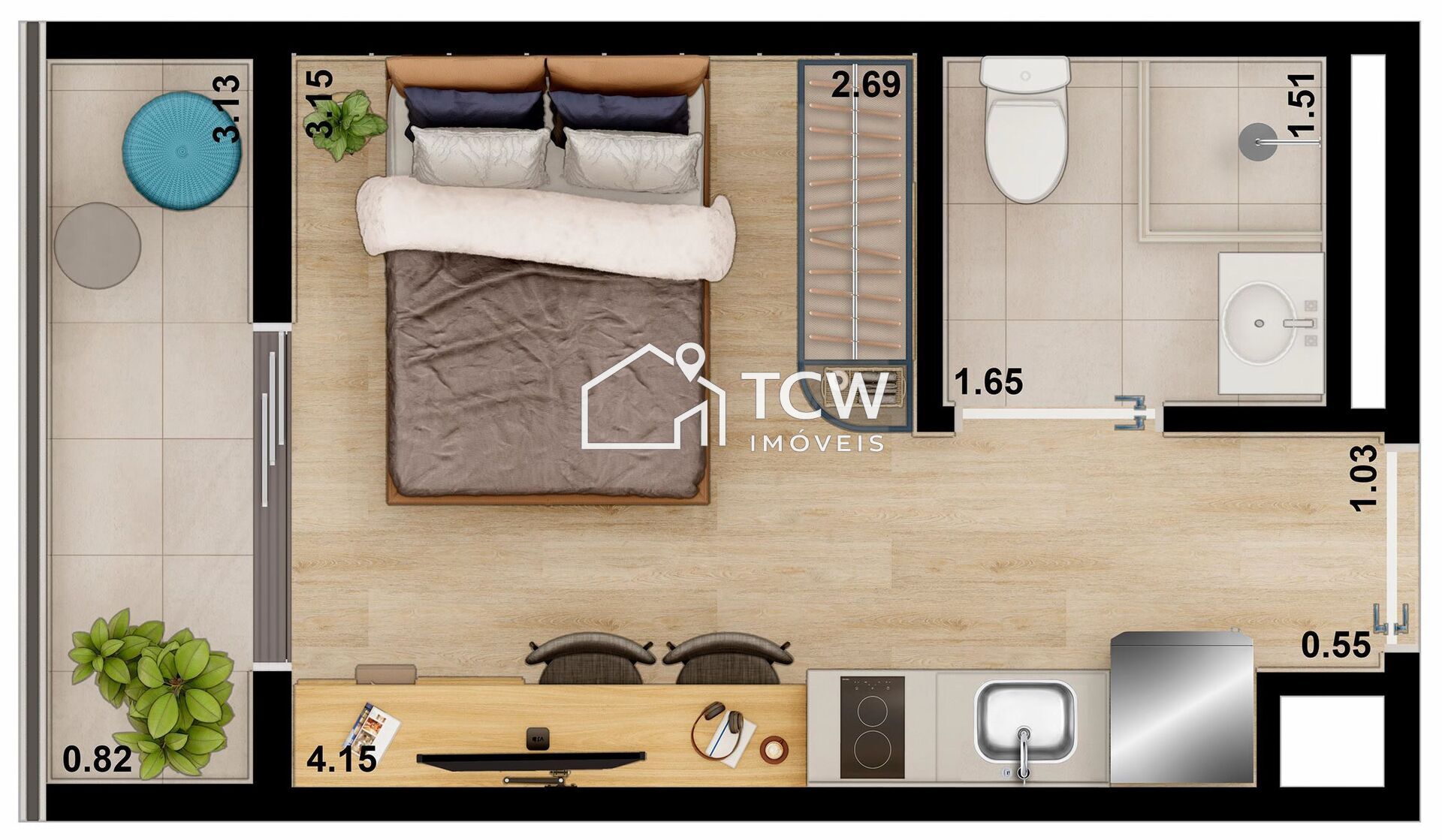 Apartamento, 1 quarto, 20 m² - Foto 20