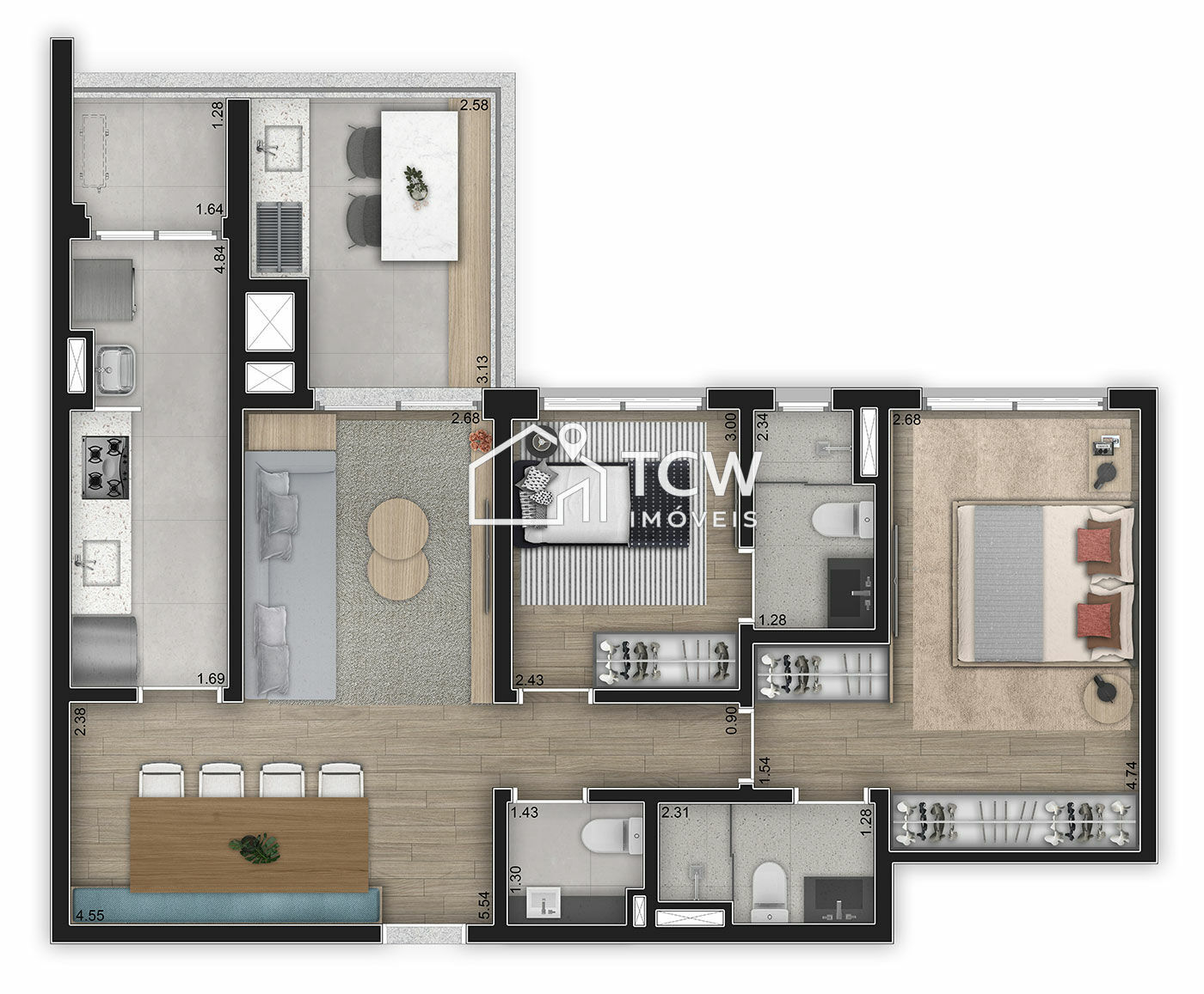 Apartamento, 2 quartos, 128 m² - Foto 14