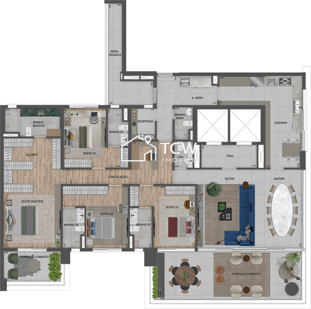 Apartamento, 3 quartos, 215 m² - Foto 16