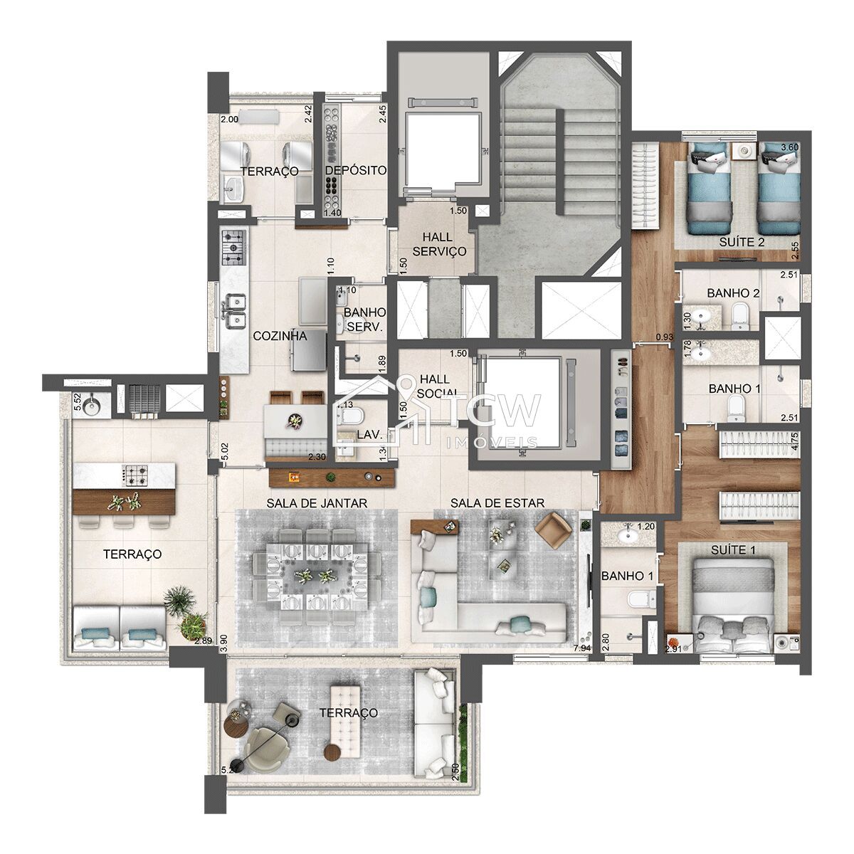 Apartamento, 3 quartos, 152 m² - Foto 9