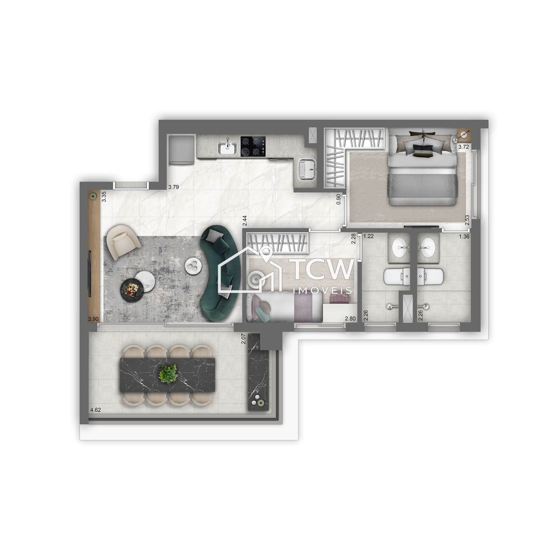 Apartamento, 1 quarto, 45 m² - Foto 10