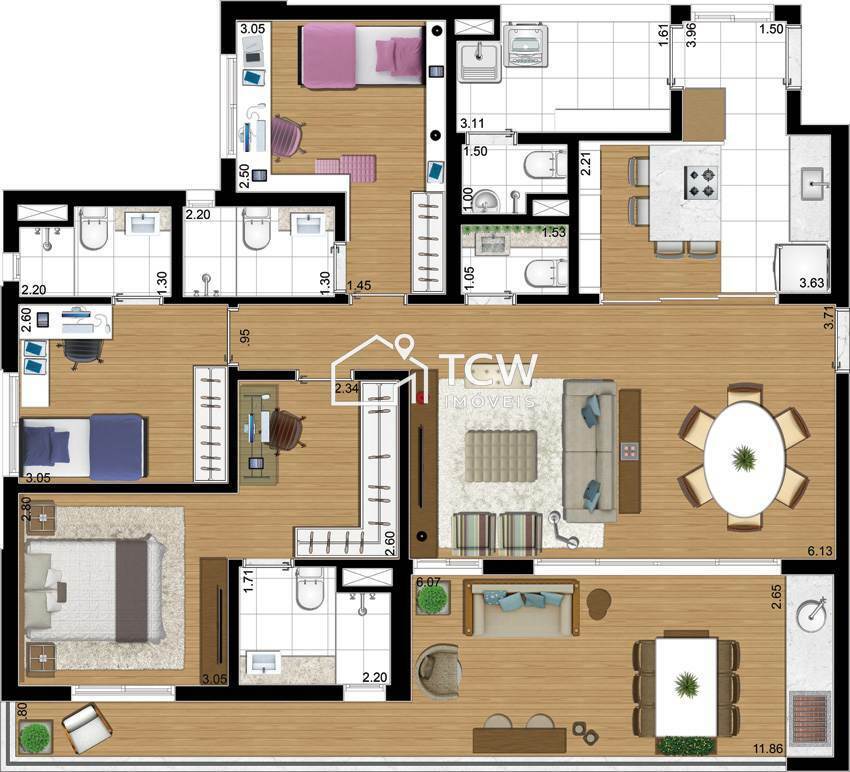 Apartamento, 3 quartos, 128 m² - Foto 21