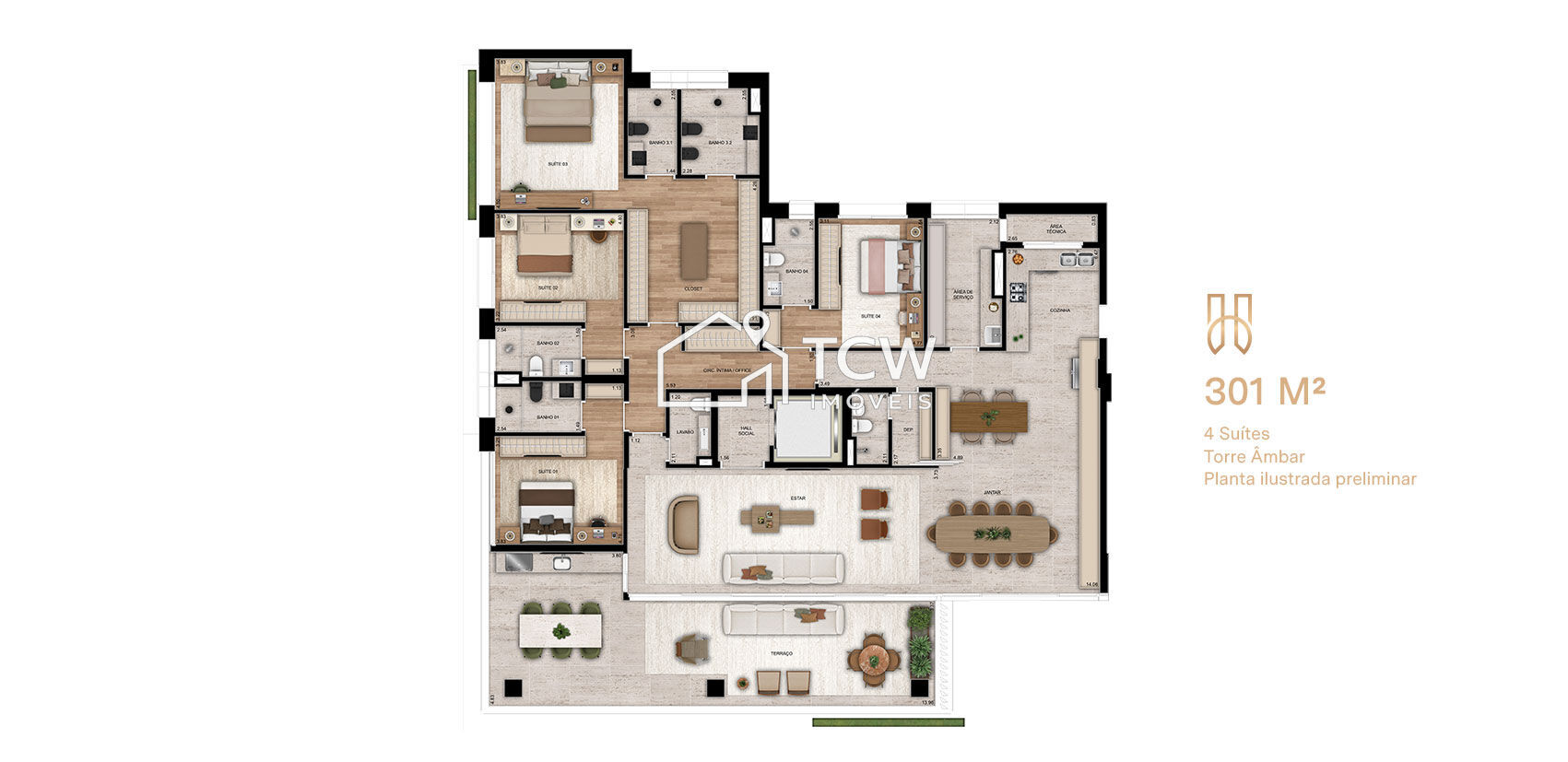 Apartamento, 4 quartos, 301 m² - Foto 30