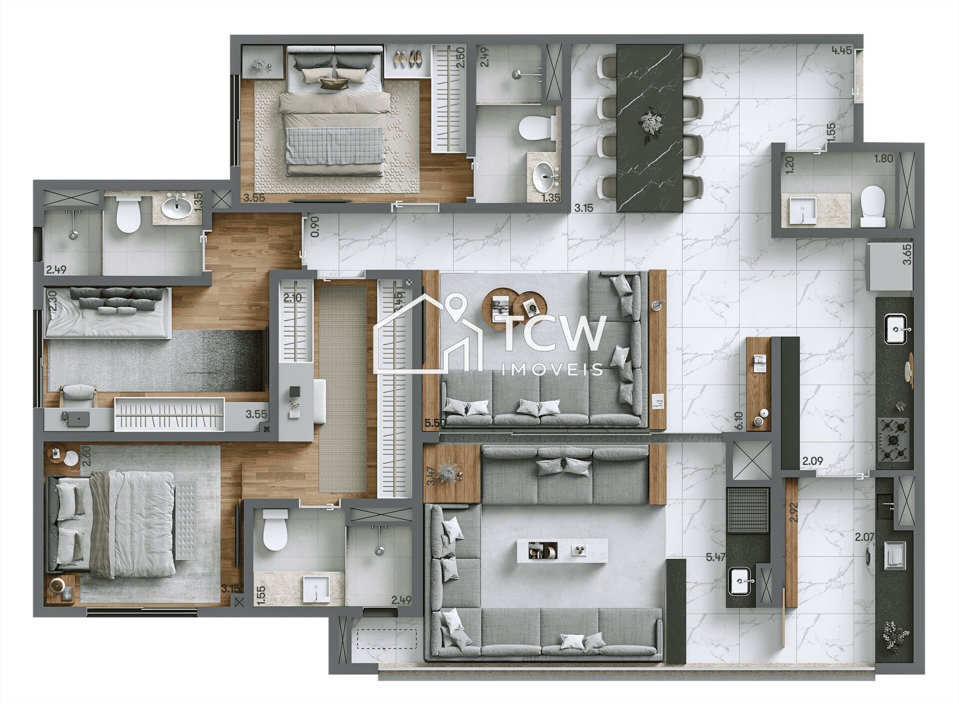 Apartamento, 3 quartos, 125 m² - Foto 19