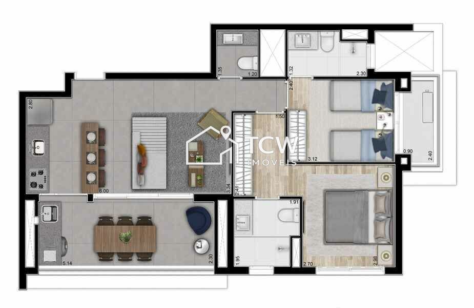 Apartamento, 2 quartos, 110 m² - Foto 19