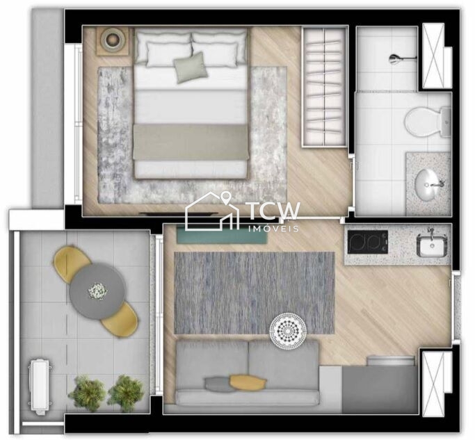 Apartamento, 1 quarto, 27 m² - Foto 25