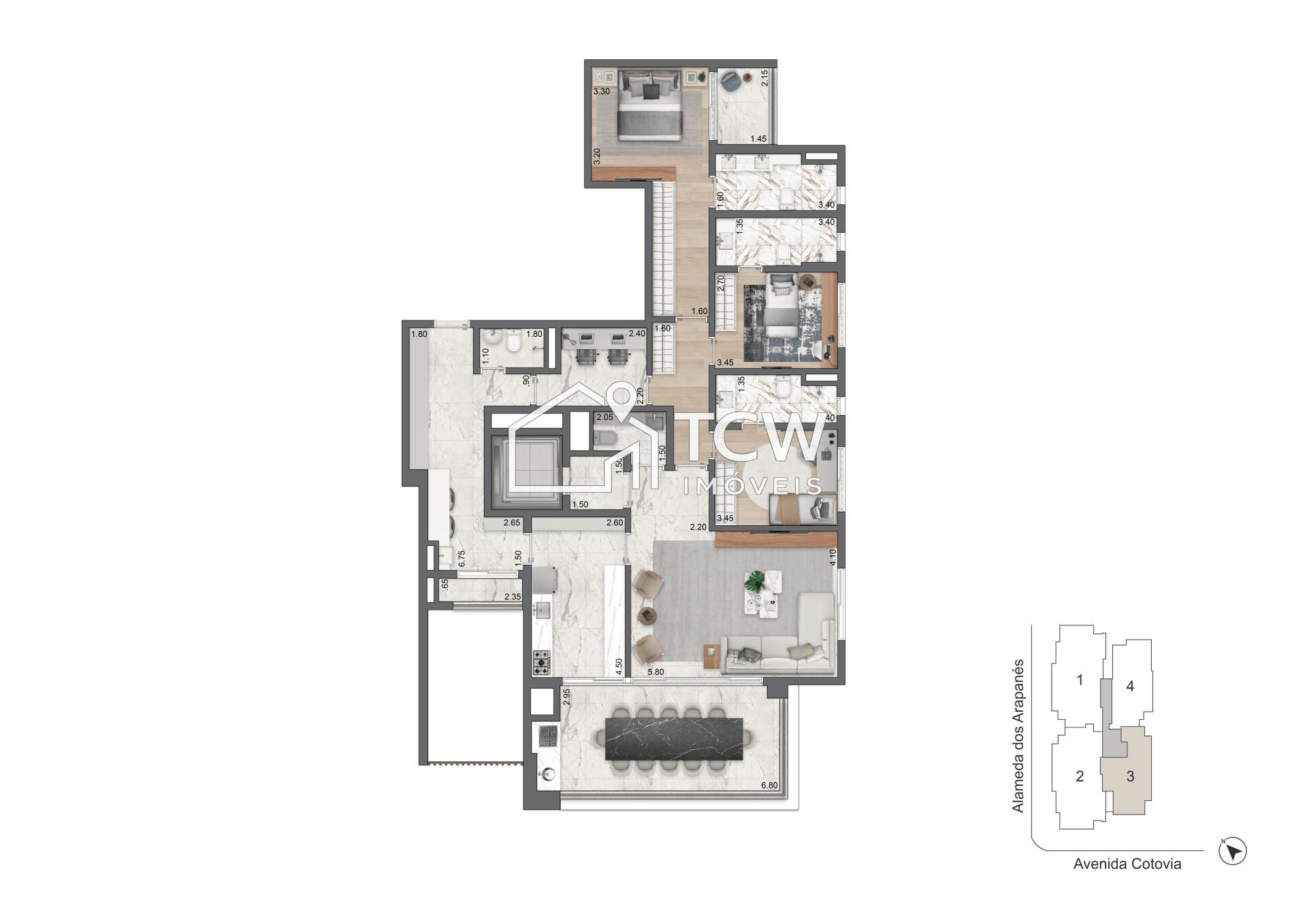 Apartamento, 3 quartos, 174 m² - Foto 14
