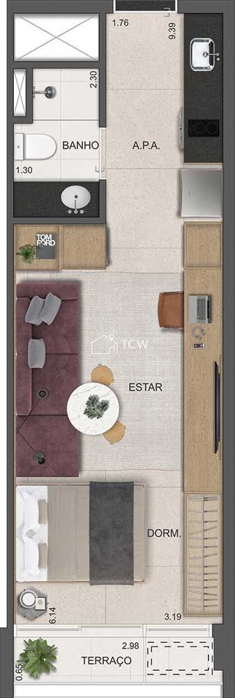 Apartamento, 1 quarto, 31 m² - Foto 15