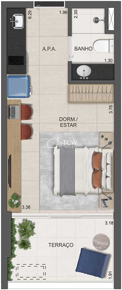 Apartamento, 1 quarto, 31 m² - Foto 14