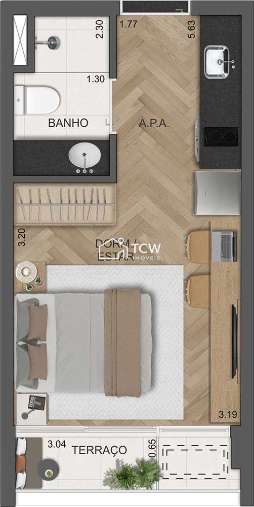 Apartamento, 1 quarto, 31 m² - Foto 13