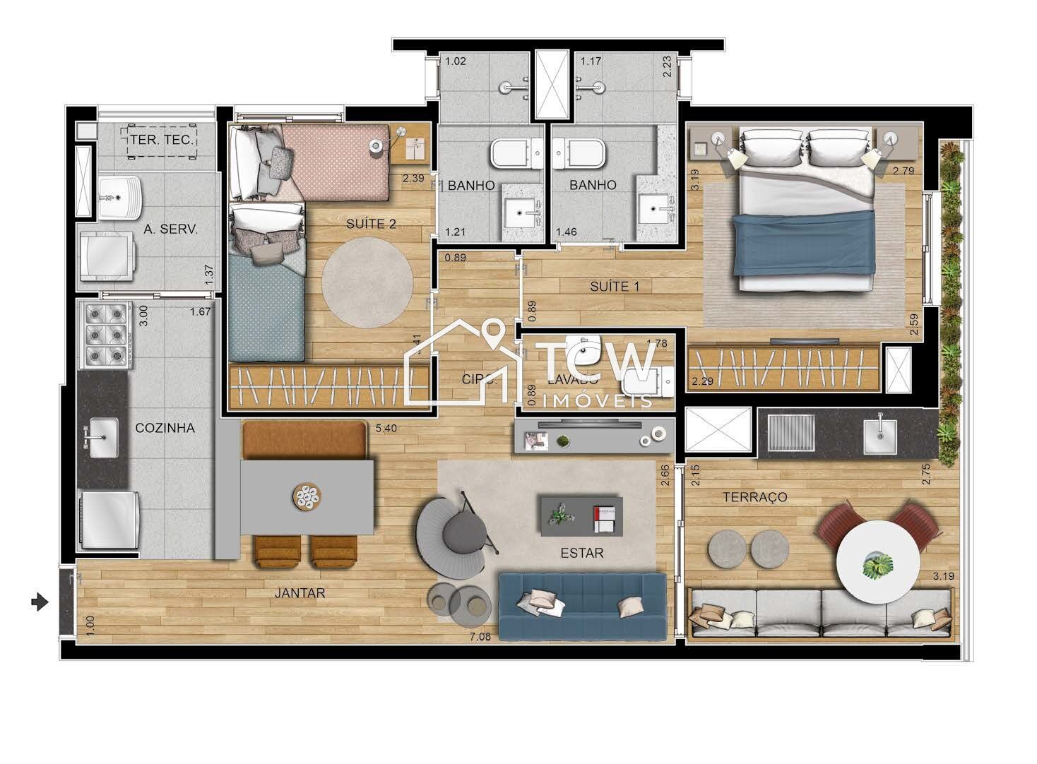 Apartamento, 2 quartos, 76 m² - Foto 14