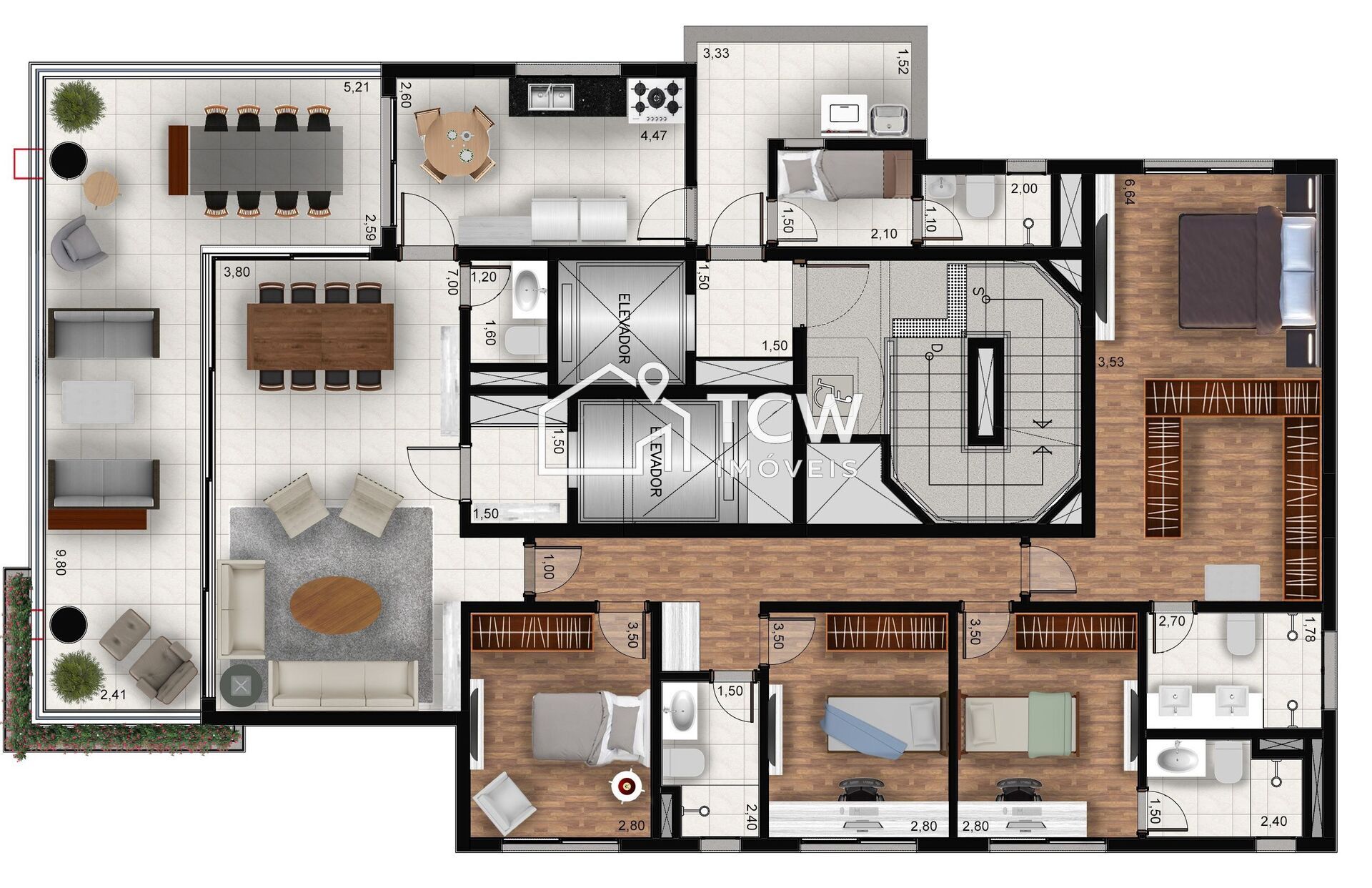 Apartamento, 4 quartos, 193 m² - Foto 9