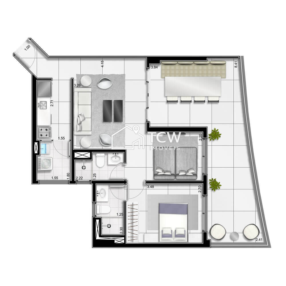 Apartamento, 2 quartos, 90 m² - Foto 43