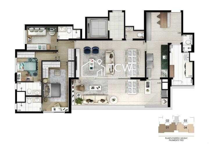 Apartamento, 3 quartos, 150 m² - Foto 23