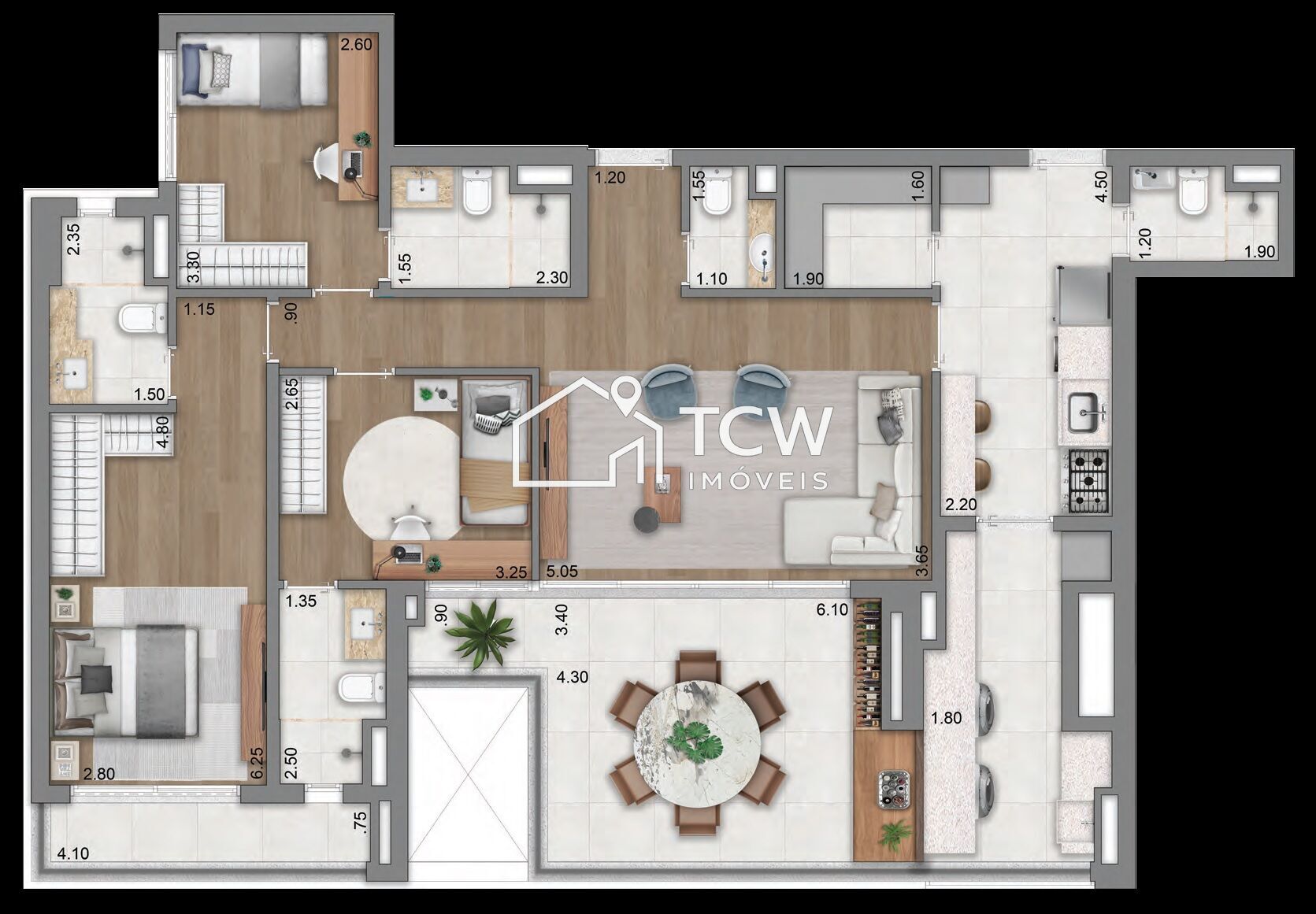 Apartamento, 3 quartos, 123 m² - Foto 21