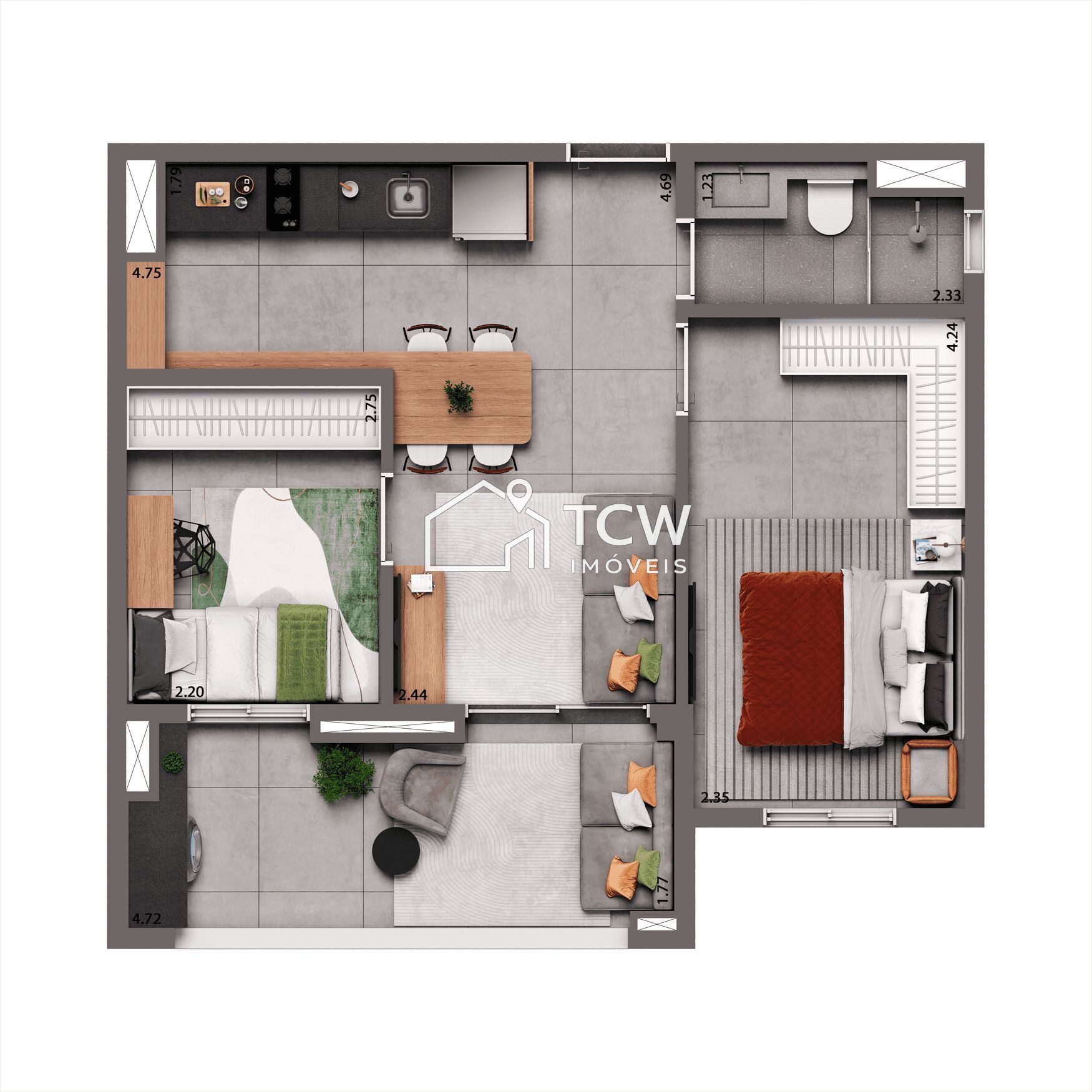 Apartamento, 1 quarto, 49 m² - Foto 13