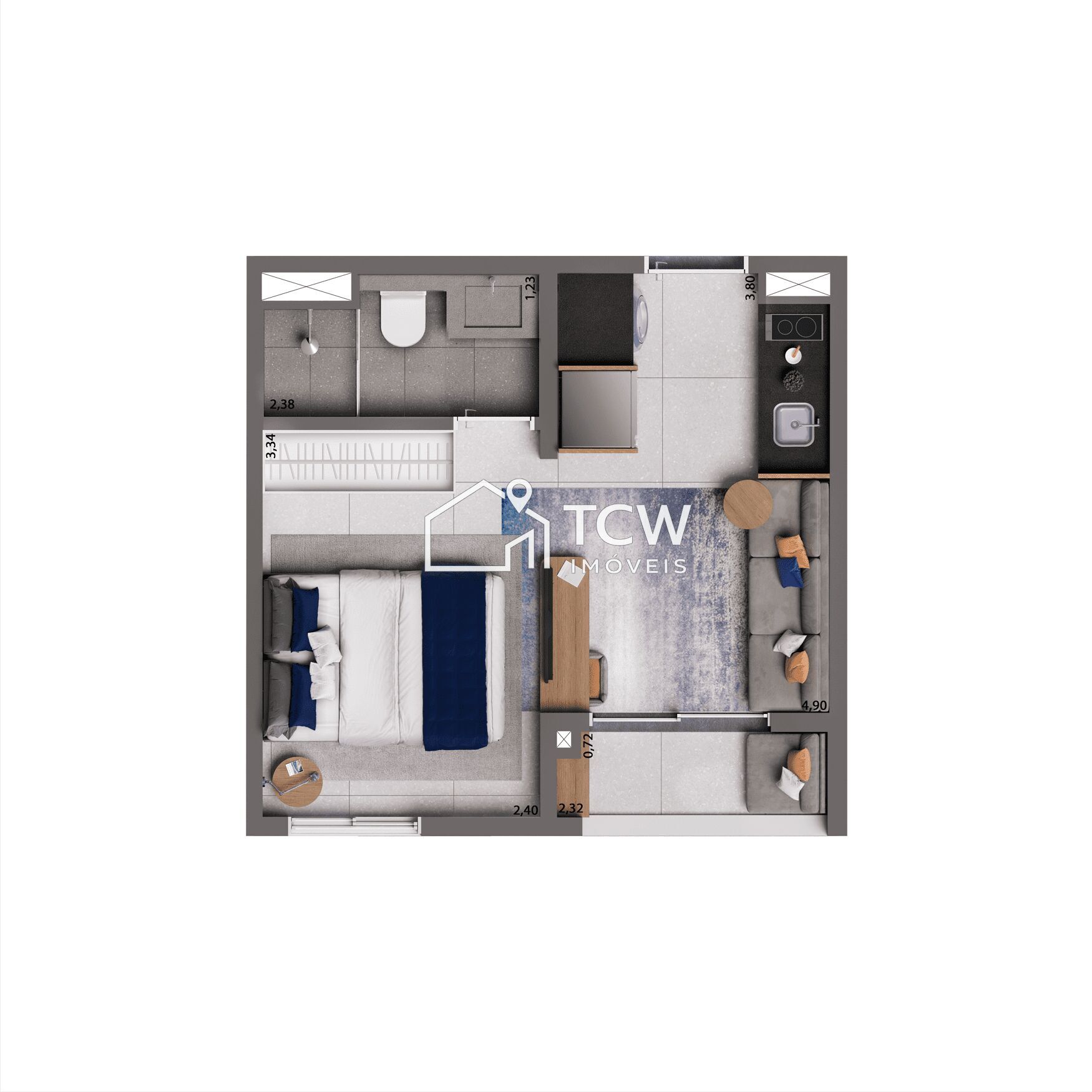 Apartamento, 1 quarto, 49 m² - Foto 12